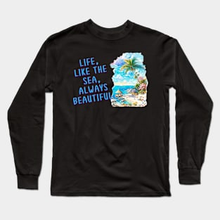 Beach Paradise: Inspirational Canvas Print Long Sleeve T-Shirt